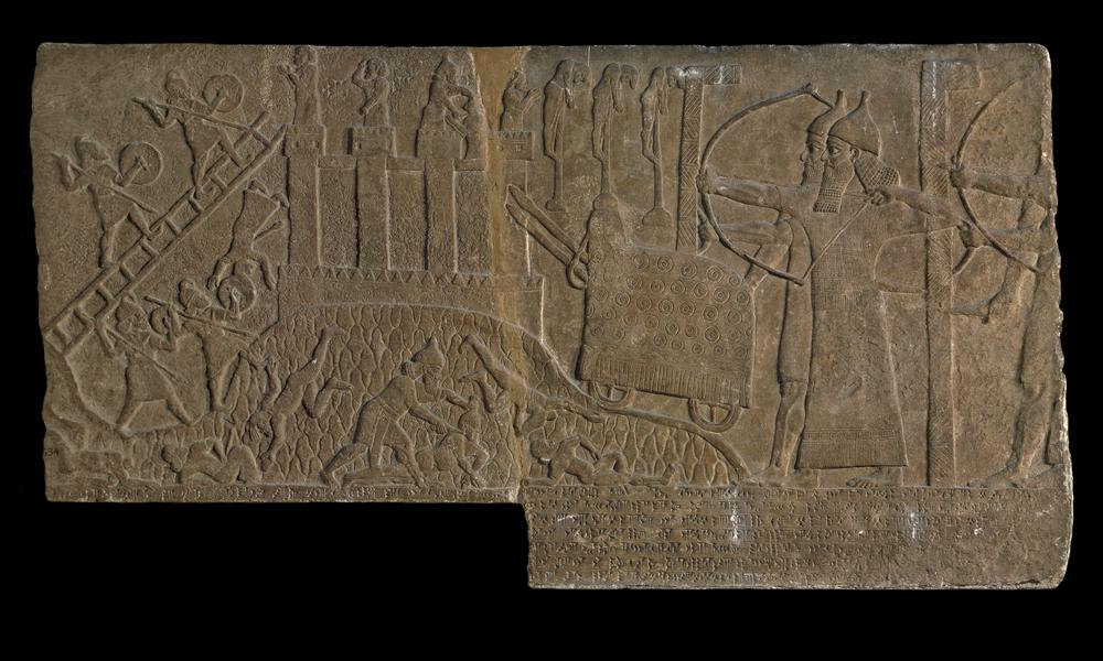 Assyrian relief depicting impaled victims